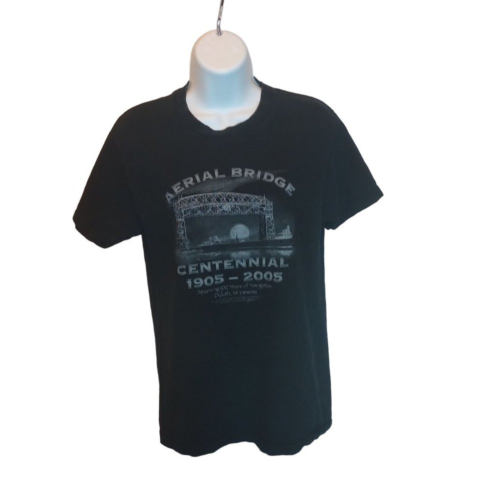 Fruit Of The Loom Navy Blue Shirt Aerial Bridge Centennial Duluth Sz. S